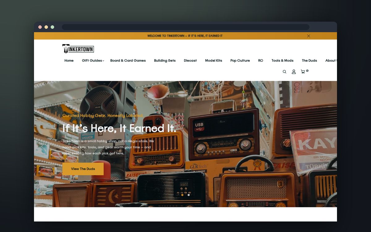 TinkerTown online store